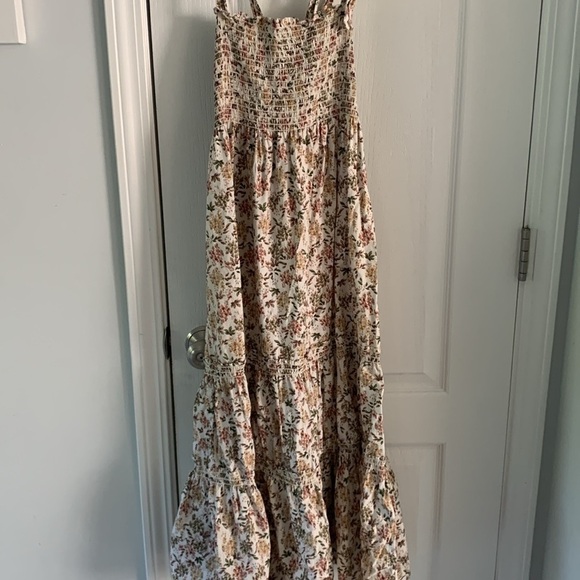 o.p.t Cara Dress Smocked Tiered Tie Strap in Harvest Floral size M - Picture 7 of 8